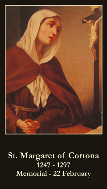 St. Margaret of Cortona Prayer Card